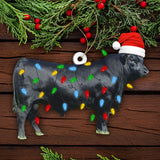 Cattle print The Christmas Wooden Ornament