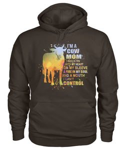 i'm a cow mom i was born with my heart - unisex  t-shirt , Hoodies