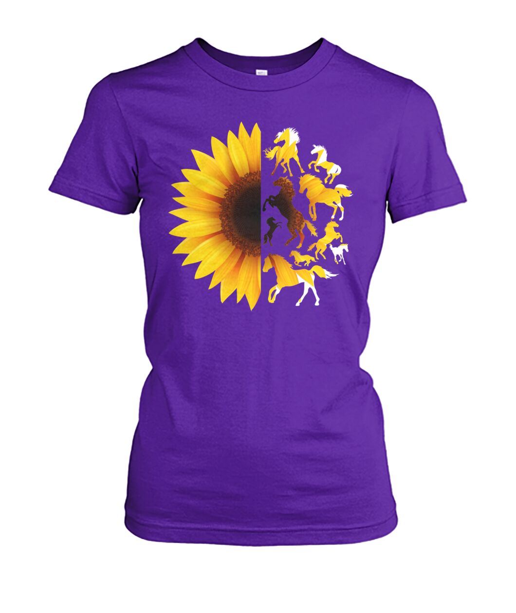 Horse sunflowers - Men's and Women's t-shirt , Vneck, Hoodies - myfunfarm - clothing acceessories shoes for cow lovers, pig, horse, cat, sheep, dog, chicken, goat farmer