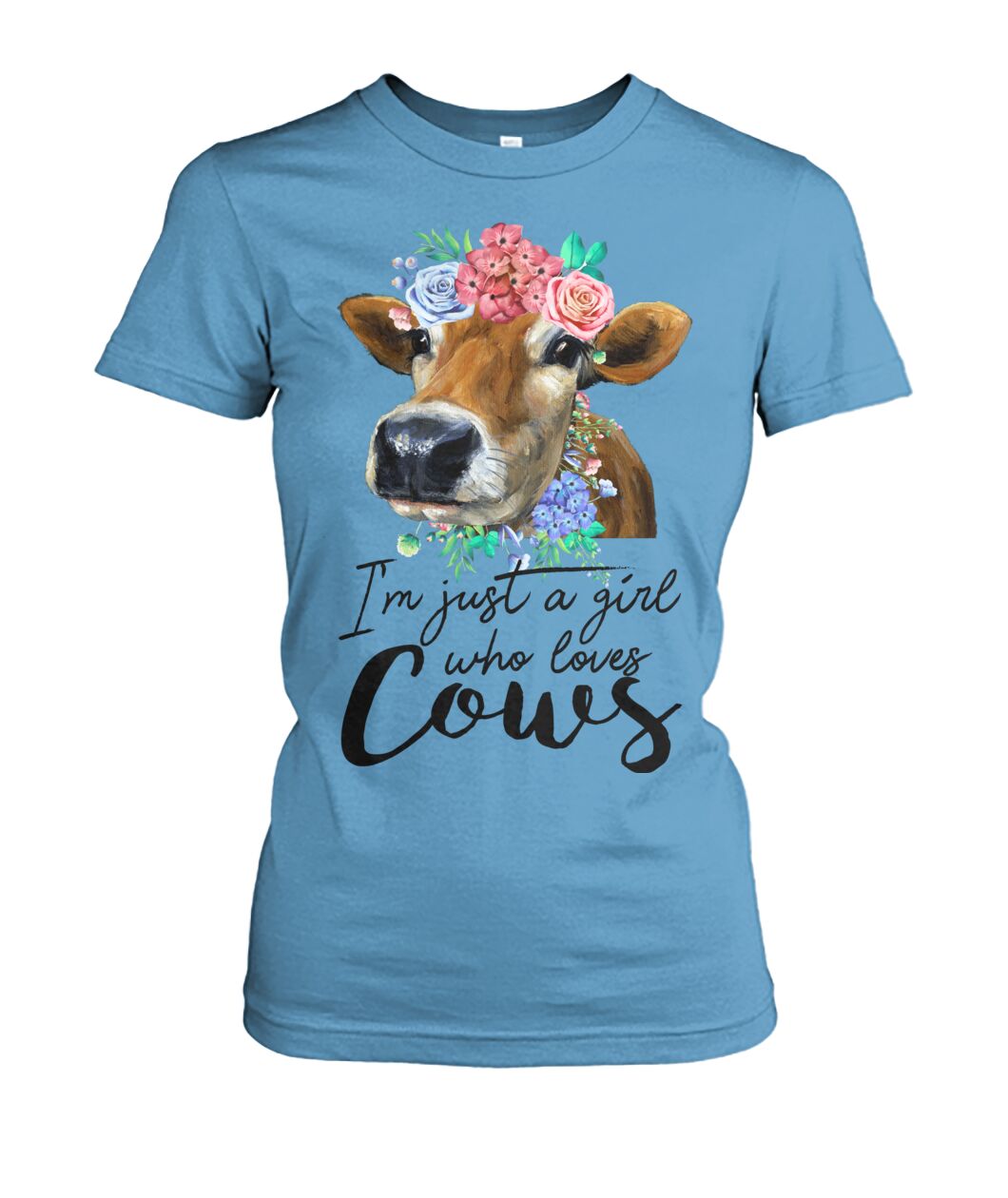 I'm just a girl who loves cows - Men's and Women's t-shirt , Vneck, Hoodies - myfunfarm - clothing acceessories shoes for cow lovers, pig, horse, cat, sheep, dog, chicken, goat farmer