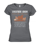 Livestock show - Men's and Women's t-shirt , Vneck, Hoodies - myfunfarm - clothing acceessories shoes for cow lovers, pig, horse, cat, sheep, dog, chicken, goat farmer