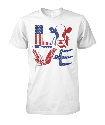Love Cow USA  - design unisex  t-shirt , Hoodies
