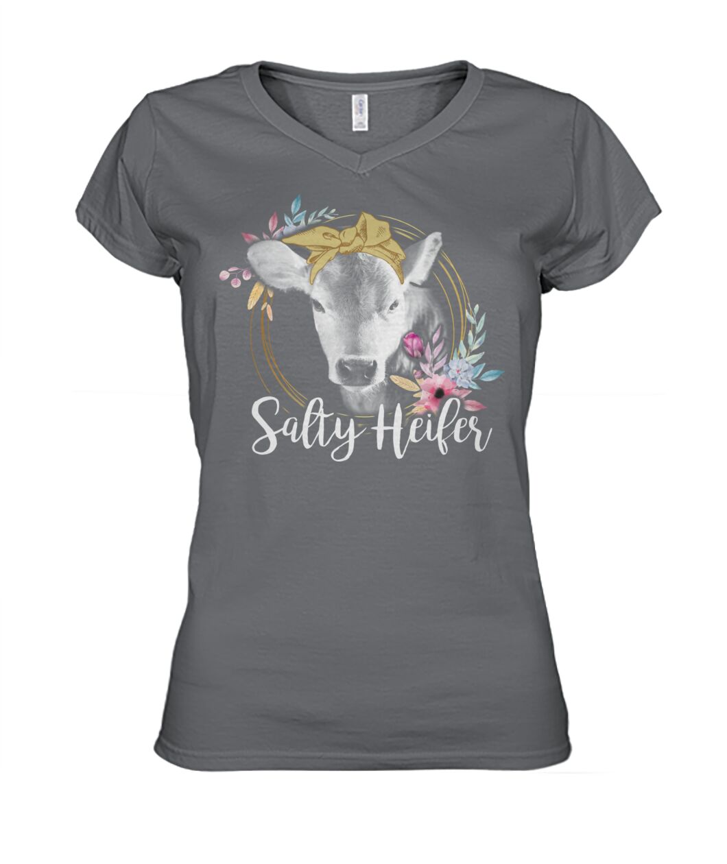 Salty heifer  - Men's and Women's t-shirt , Vneck, Hoodies - myfunfarm - clothing acceessories shoes for cow lovers, pig, horse, cat, sheep, dog, chicken, goat farmer