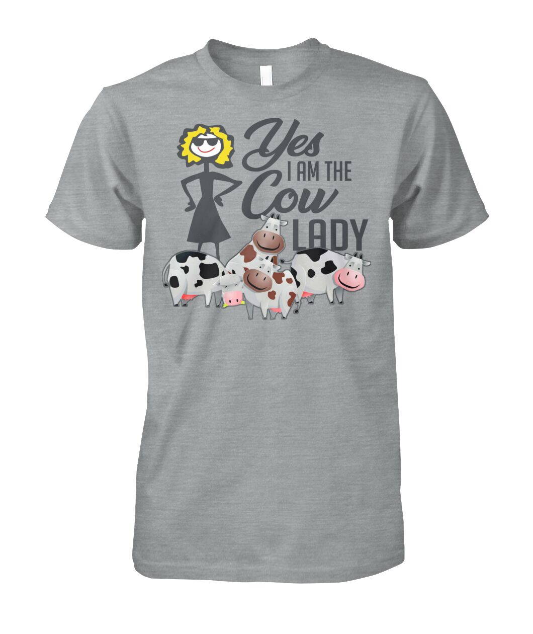Cow lady - Men's and Women's t-shirt , Vneck, Hoodies - myfunfarm - clothing acceessories shoes for cow lovers, pig, horse, cat, sheep, dog, chicken, goat farmer