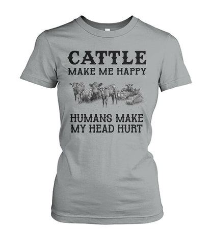 Cattle make me happy - unisex  t-shirt , Hoodies - myfunfarm