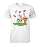 Custom names Cow Lovers - unisex  t-shirt for Mother's day