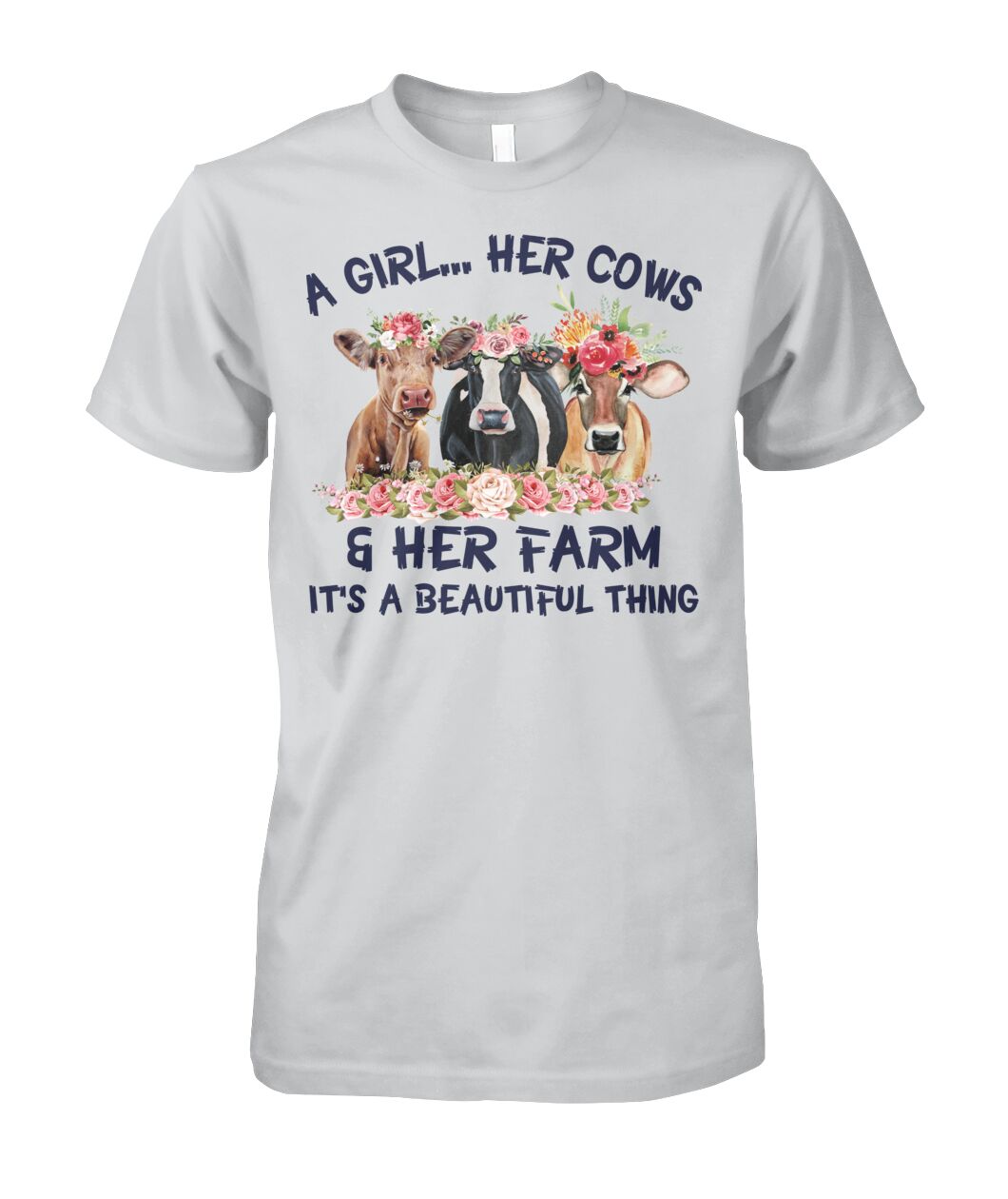 A girl ... Her cows and Her Farm - Unisex t-shirt , Hoodies