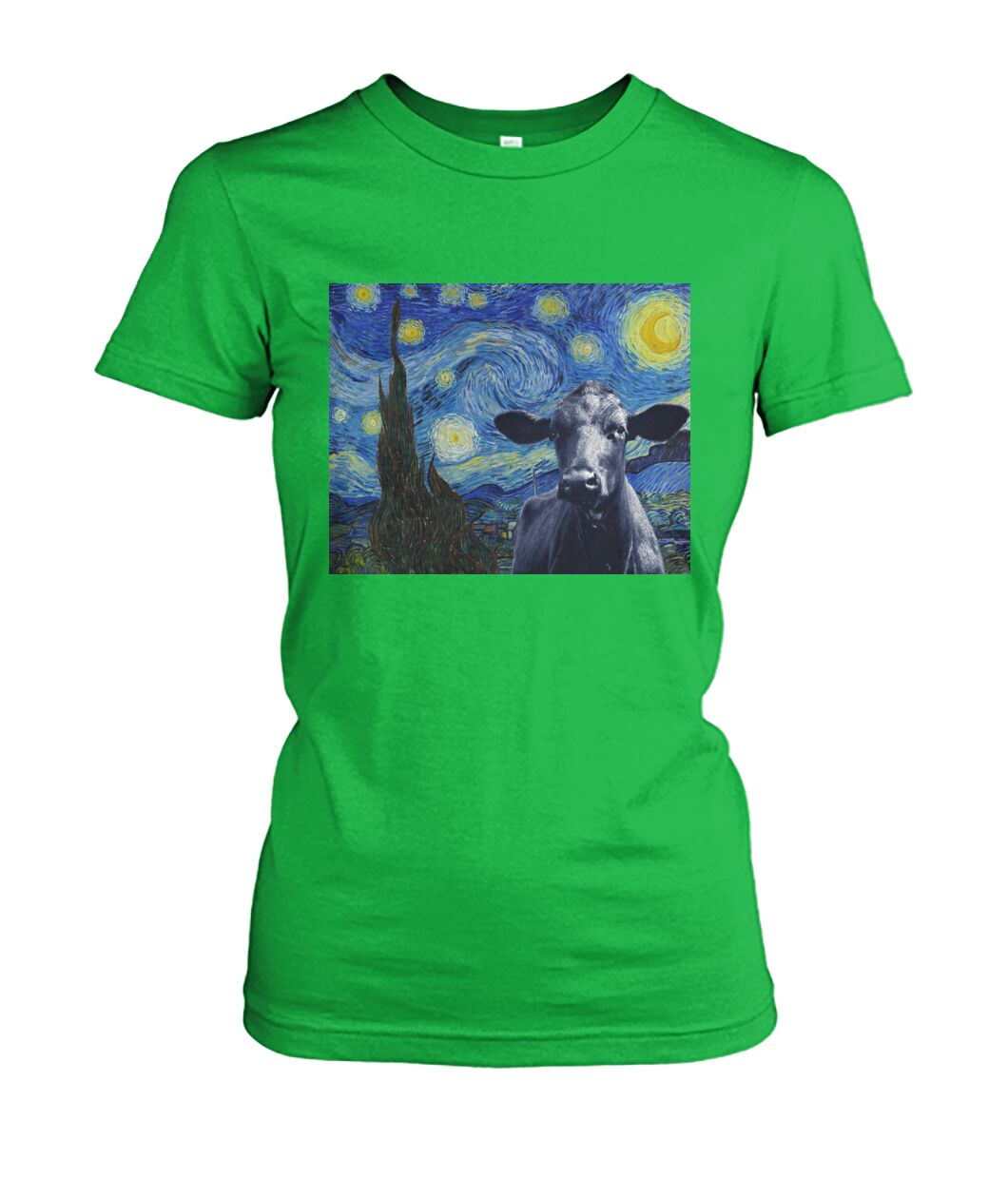 Van-gogh-painting Angus black - Men's and Women's t-shirt , Vneck, Hoodies - myfunfarm - clothing acceessories shoes for cow lovers, pig, horse, cat, sheep, dog, chicken, goat farmer