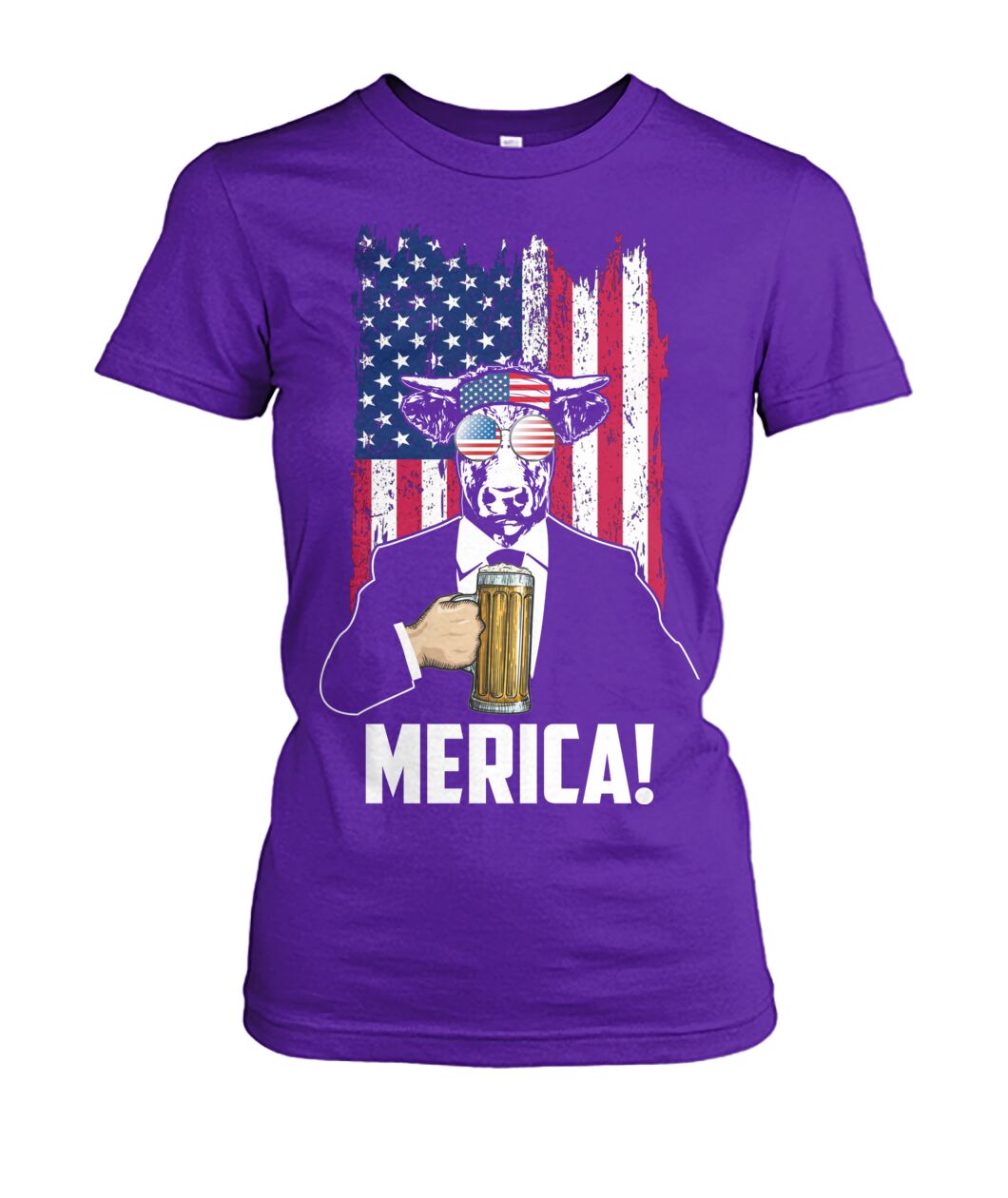 Cow america  - Men's and Women's t-shirt , Vneck, Hoodies - myfunfarm - clothing acceessories shoes for cow lovers, pig, horse, cat, sheep, dog, chicken, goat farmer