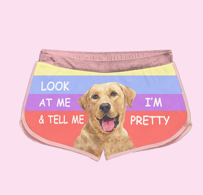 Funny Women Summer Sports Shorts - Labrador lovers - myfunfarm - clothing acceessories shoes for cow lovers, pig, horse, cat, sheep, dog, chicken, goat farmer