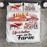 Life is better on the farm Bedding set sk00011 - myfunfarm - clothing acceessories shoes for cow lovers, pig, horse, cat, sheep, dog, chicken, goat farmer