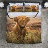 Highland cattle print Bedding set sk00006 - myfunfarm - clothing acceessories shoes for cow lovers, pig, horse, cat, sheep, dog, chicken, goat farmer