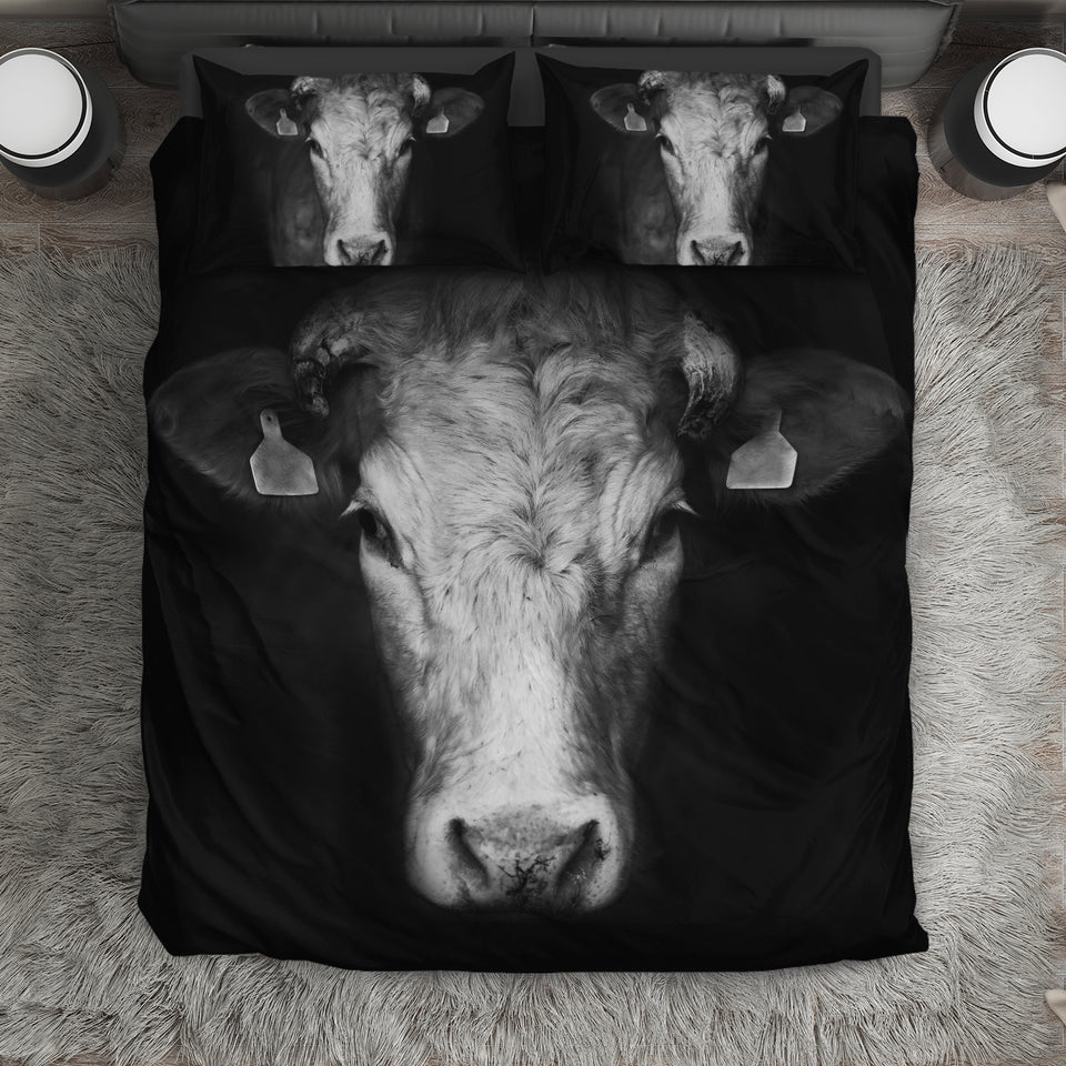 Cow cow  black and white style  print Bedding set - myfunfarm - clothing acceessories shoes for cow lovers, pig, horse, cat, sheep, dog, chicken, goat farmer