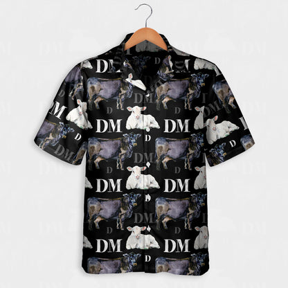 Cattle pattern - Personalized Custom Name Unisex Hawaiian Shirt, Shorts for adult and youth