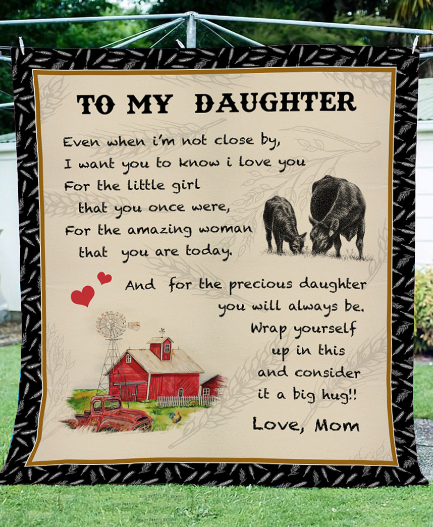 To my daughter - Lightweight Fleece Blanket - myfunfarm