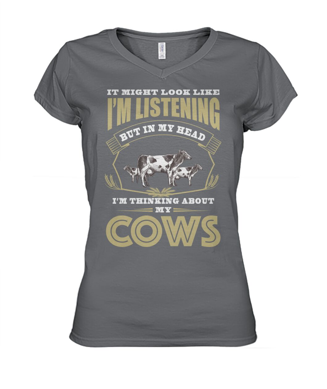 i might look like i'm listening  - Men's and Women's t-shirt , Vneck, Hoodies - myfunfarm - clothing acceessories shoes for cow lovers, pig, horse, cat, sheep, dog, chicken, goat farmer