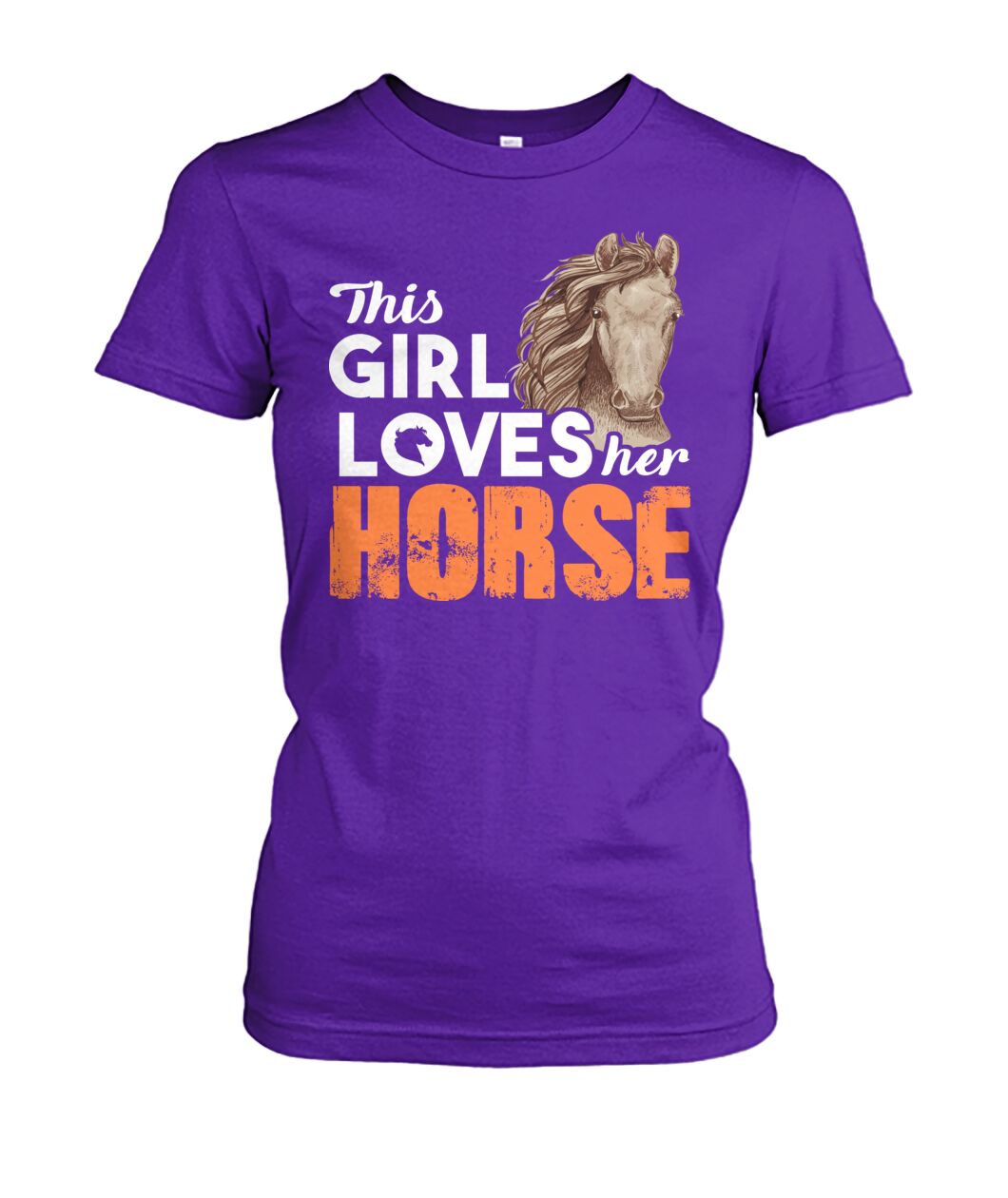 This girl loves her horse- Men's and Women's t-shirt , Vneck, Hoodies - myfunfarm - clothing acceessories shoes for cow lovers, pig, horse, cat, sheep, dog, chicken, goat farmer