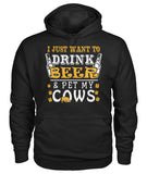 i just want drink with my cows  - Men's and Women's t-shirt , Vneck, Hoodies - myfunfarm - clothing acceessories shoes for cow lovers, pig, horse, cat, sheep, dog, chicken, goat farmer