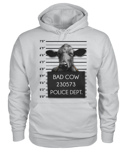Bad cow - Men's and Women's t-shirt , Vneck, Hoodies - myfunfarm - clothing acceessories shoes for cow lovers, pig, horse, cat, sheep, dog, chicken, goat farmer