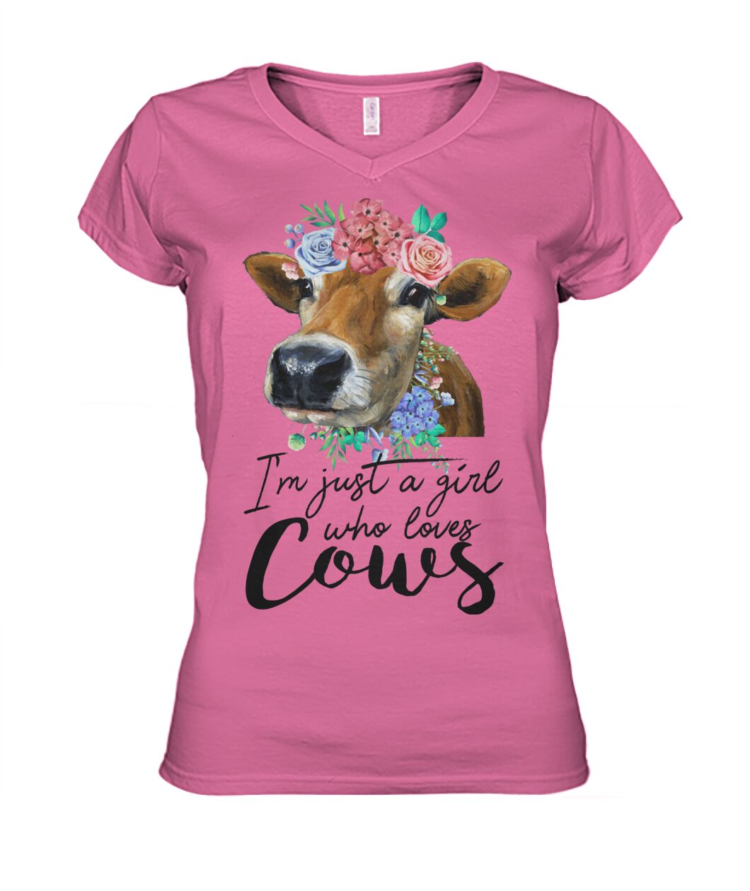 I'm just a girl who loves cows - Men's and Women's t-shirt , Vneck, Hoodies - myfunfarm - clothing acceessories shoes for cow lovers, pig, horse, cat, sheep, dog, chicken, goat farmer