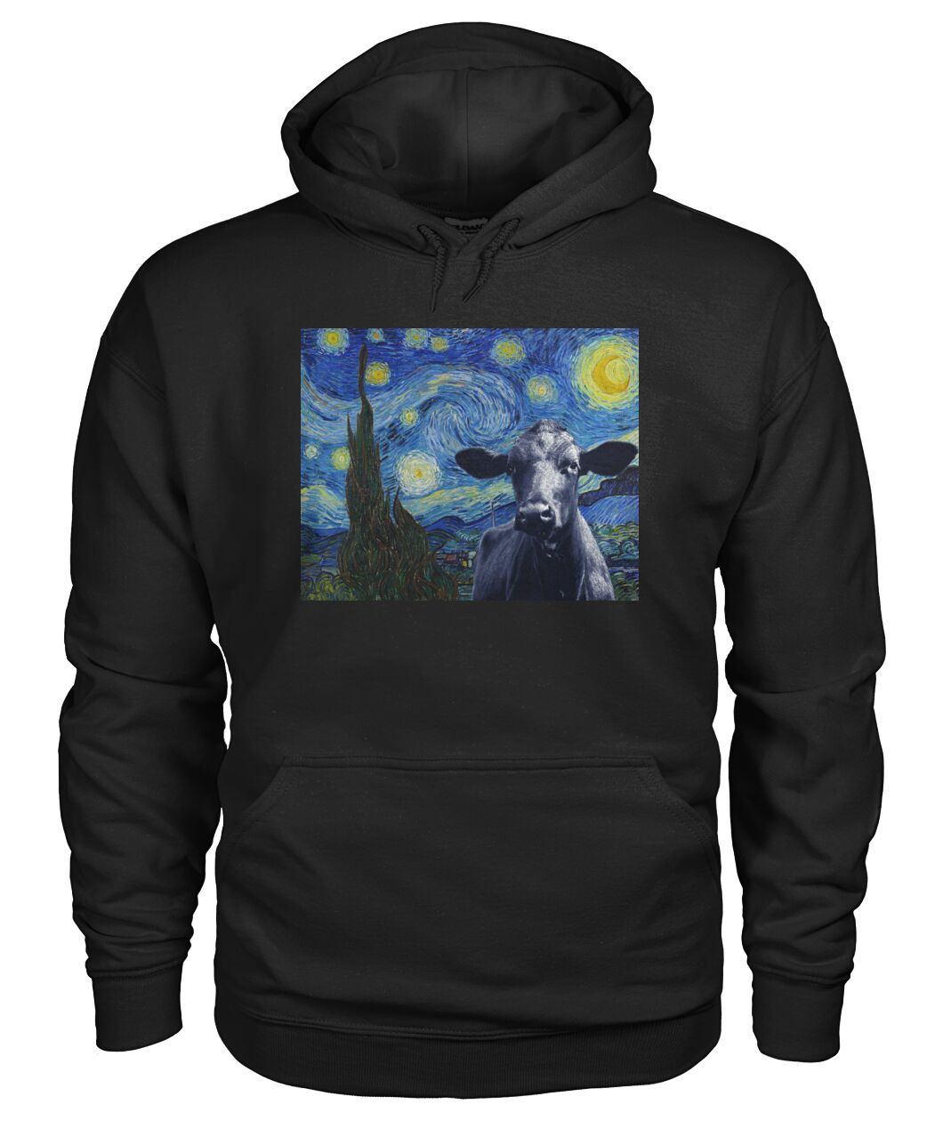 Van-gogh-painting Angus black - Men's and Women's t-shirt , Vneck, Hoodies - myfunfarm - clothing acceessories shoes for cow lovers, pig, horse, cat, sheep, dog, chicken, goat farmer