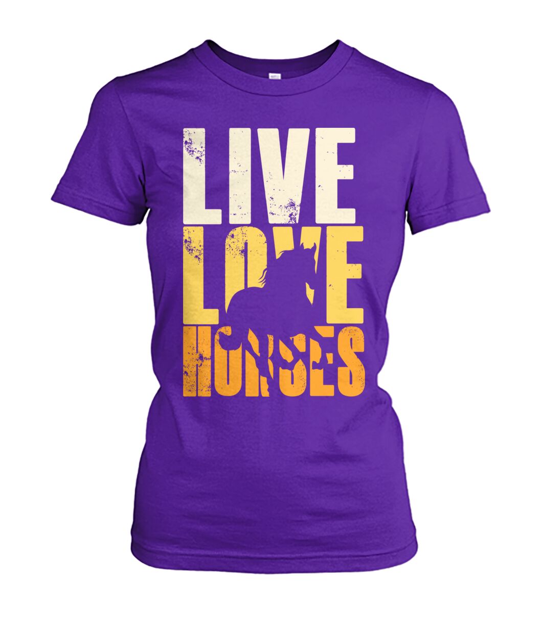 Live love horse - Men's and Women's t-shirt , Vneck, Hoodies - myfunfarm - clothing acceessories shoes for cow lovers, pig, horse, cat, sheep, dog, chicken, goat farmer