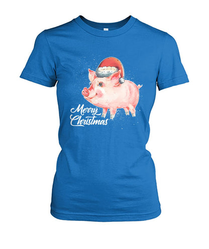 Merry christmas Pig Lovers - Men's and Women's t-shirt , Vneck, Hoodies - myfunfarm - clothing acceessories shoes for cow lovers, pig, horse, cat, sheep, dog, chicken, goat farmer
