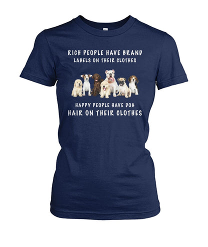Happy people have dog - Men's and Women's t-shirt , Vneck, Hoodies - myfunfarm - clothing acceessories shoes for cow lovers, pig, horse, cat, sheep, dog, chicken, goat farmer