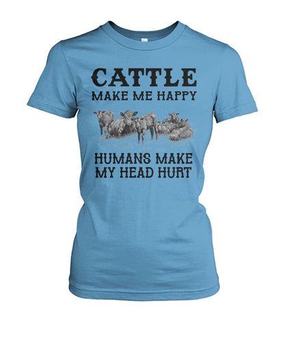 Cattle make me happy - unisex  t-shirt , Hoodies - myfunfarm