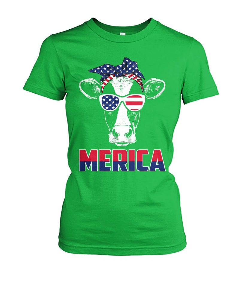 Cow america 4th of July  - Men's and Women's t-shirt , Vneck, Hoodies - myfunfarm - clothing acceessories shoes for cow lovers, pig, horse, cat, sheep, dog, chicken, goat farmer