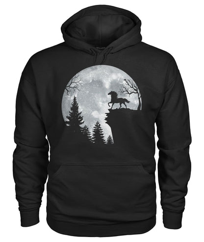 Horse in the Moon - Halloween unisex  t-shirt , Hoodies