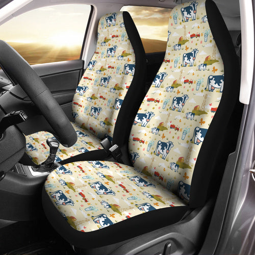 Farm pattern - Car Seat Covers (Set of 2) Airbag Compatible or Not - myfunfarm - clothing acceessories shoes for cow lovers, pig, horse, cat, sheep, dog, chicken, goat farmer