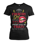 i am a country girl but if you piss me off pocket - unisex  t-shirt , Hoodies
