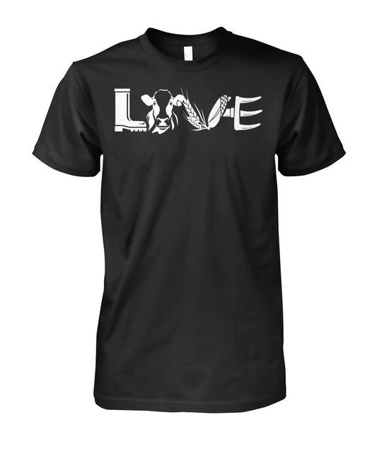 Love cows icon  - Men's and Women's t-shirt , Vneck, Hoodies - myfunfarm - clothing acceessories shoes for cow lovers, pig, horse, cat, sheep, dog, chicken, goat farmer
