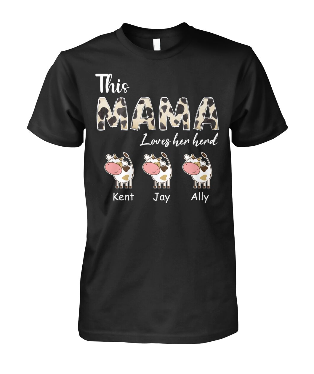 This Mama Loves her herd - personalized t-shirt, Hoodies - myfunfarm