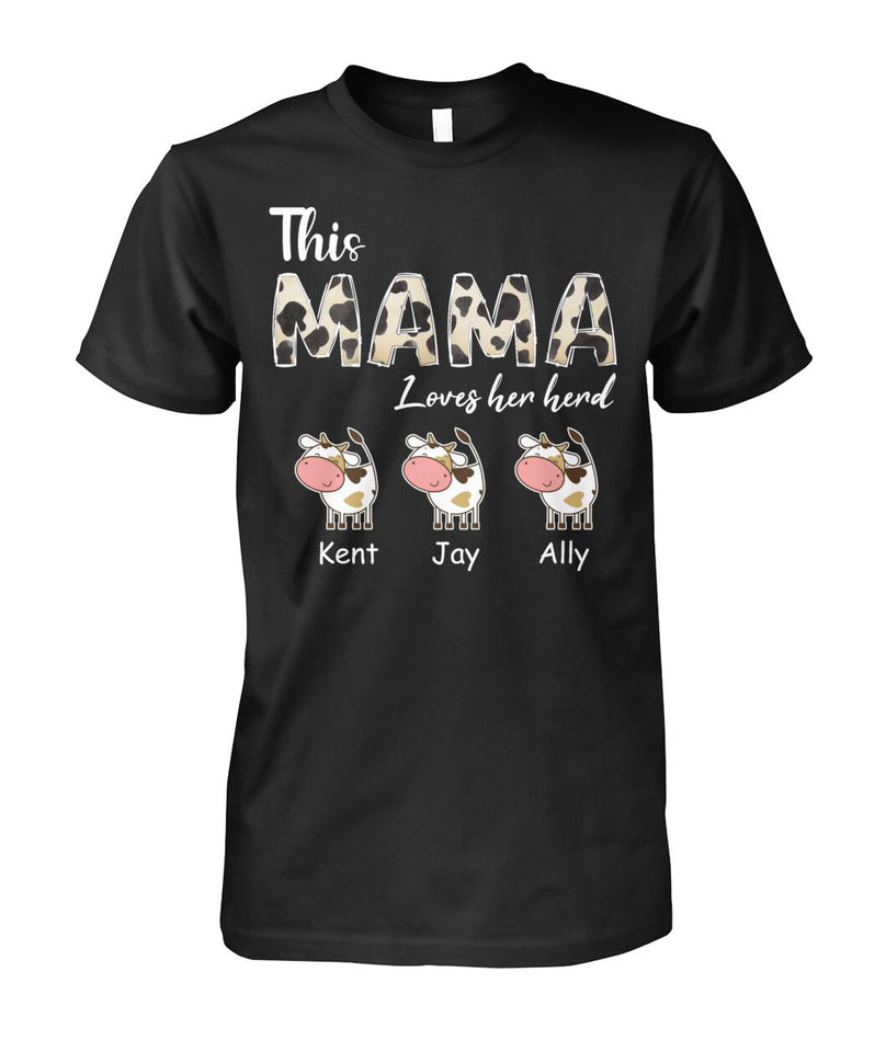 This Mama Loves her herd - personalized t-shirt, Hoodies