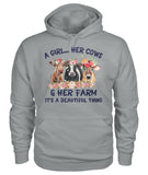 A girl ... Her cows and Her Farm - Unisex t-shirt , Hoodies