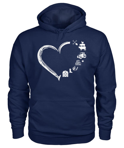 Heart  Farm Life - unisex  t-shirt , Hoodies - myfunfarm
