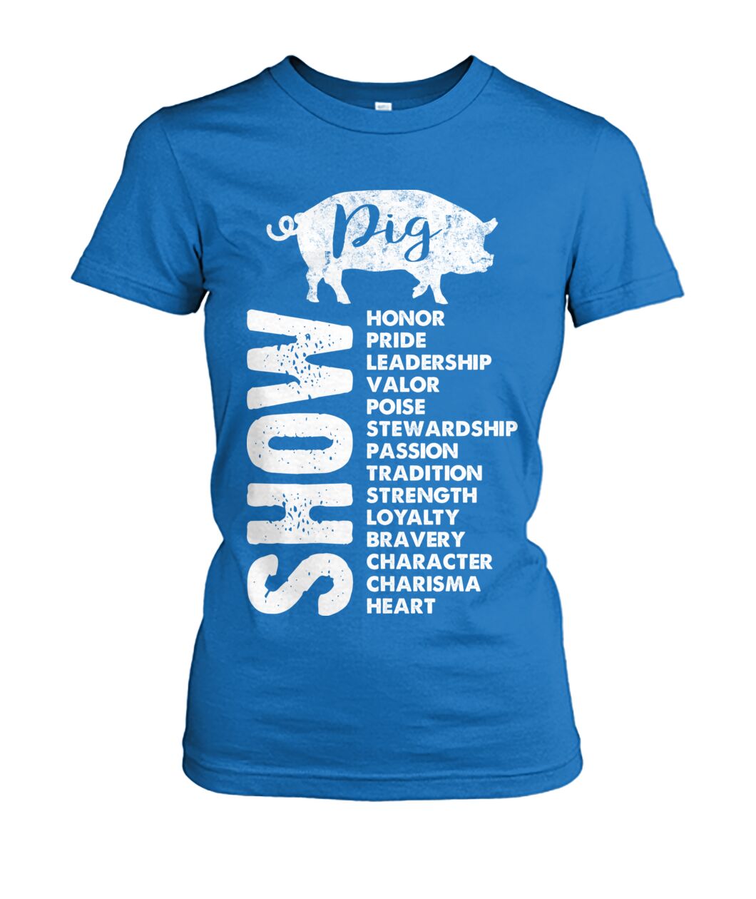 Show pig - Men's and Women's t-shirt , Vneck, Hoodies - myfunfarm - clothing acceessories shoes for cow lovers, pig, horse, cat, sheep, dog, chicken, goat farmer