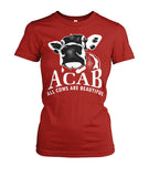 ACAB funny cow  - Men's and Women's t-shirt , Vneck, Hoodies - myfunfarm - clothing acceessories shoes for cow lovers, pig, horse, cat, sheep, dog, chicken, goat farmer