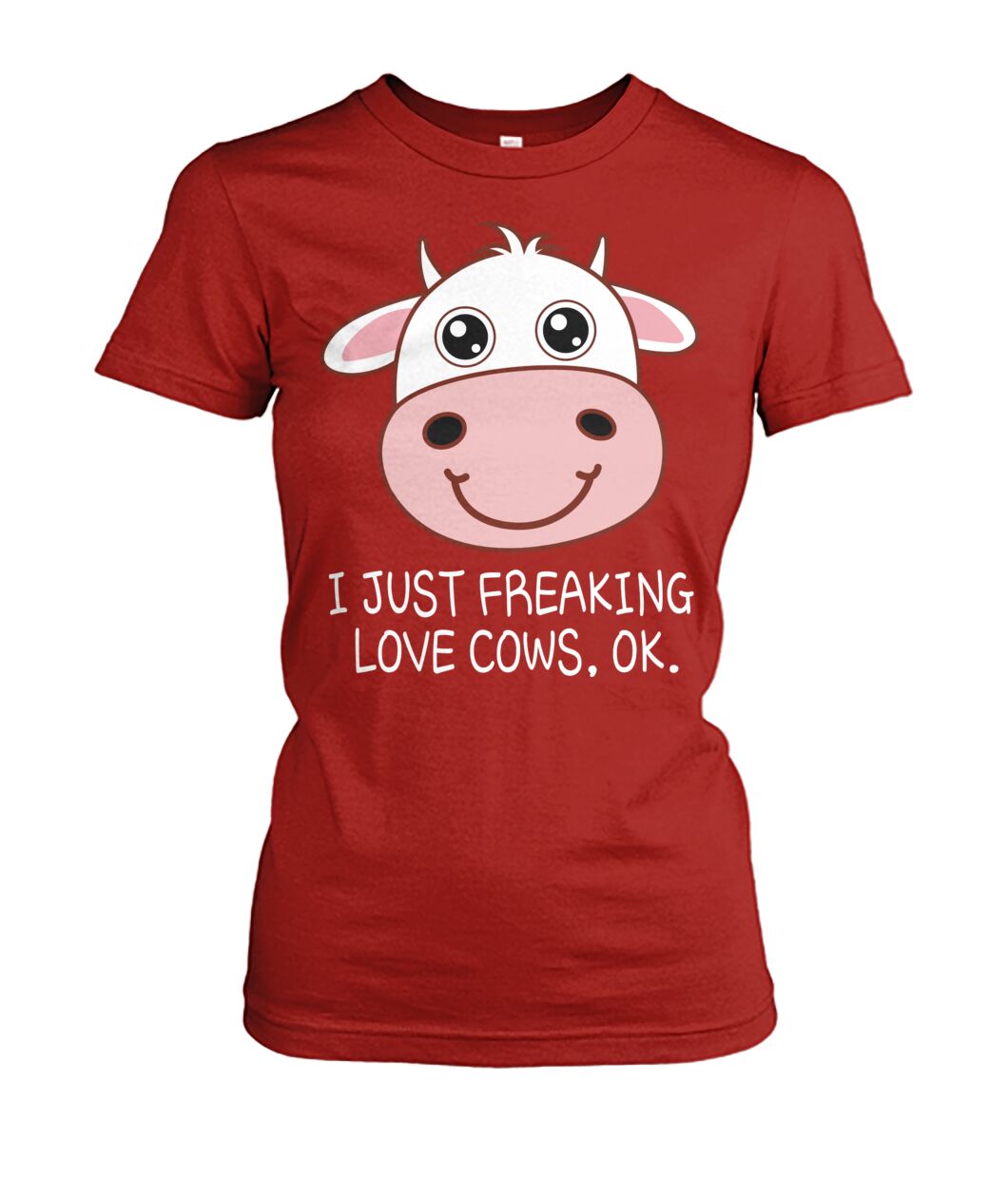 I just freaking love cow , ok - Men's and Women's t-shirt , Vneck, Hoodies - myfunfarm - clothing acceessories shoes for cow lovers, pig, horse, cat, sheep, dog, chicken, goat farmer