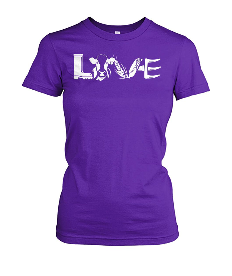 Love cows icon  - Men's and Women's t-shirt , Vneck, Hoodies - myfunfarm - clothing acceessories shoes for cow lovers, pig, horse, cat, sheep, dog, chicken, goat farmer