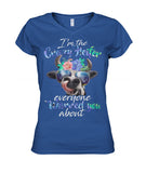 i'm the crazy heifer - Men's and Women's t-shirt , Vneck, Hoodies - myfunfarm - clothing acceessories shoes for cow lovers, pig, horse, cat, sheep, dog, chicken, goat farmer