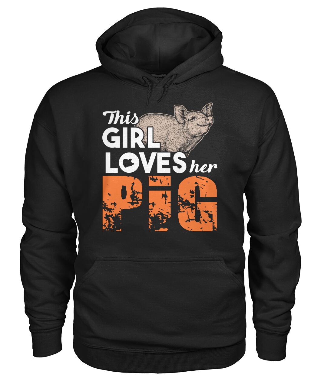 This girl loves her pigs - Men's and Women's t-shirt , Vneck, Hoodies - myfunfarm - clothing acceessories shoes for cow lovers, pig, horse, cat, sheep, dog, chicken, goat farmer