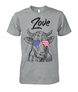 cow america  vintage style - Men's and Women's t-shirt , Vneck, Hoodies - myfunfarm - clothing acceessories shoes for cow lovers, pig, horse, cat, sheep, dog, chicken, goat farmer