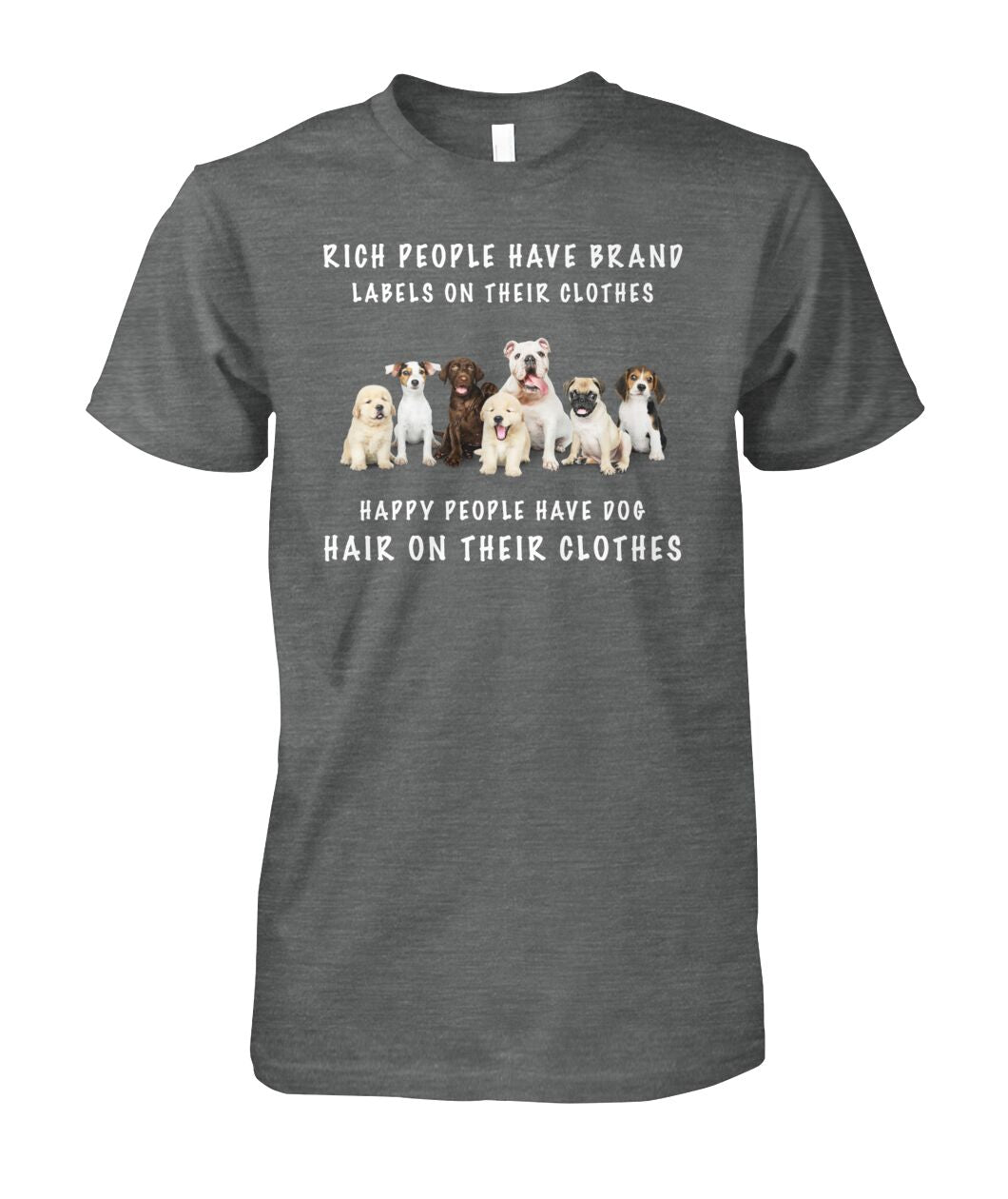 Happy people have dog - Men's and Women's t-shirt , Vneck, Hoodies - myfunfarm - clothing acceessories shoes for cow lovers, pig, horse, cat, sheep, dog, chicken, goat farmer