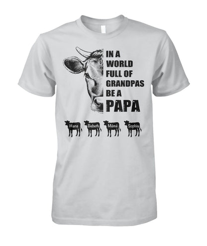In a world full of Grandpas be a papa - funny design unisex  t-shirt , Hoodies