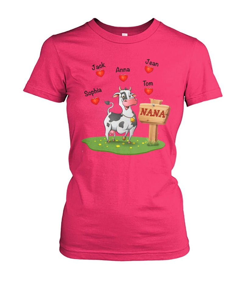 Custom names Cow Lovers - unisex  t-shirt for Mother's day