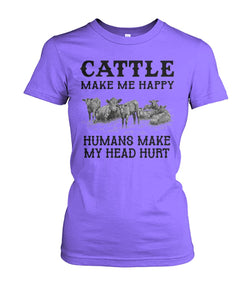 Cattle make me happy - unisex  t-shirt , Hoodies