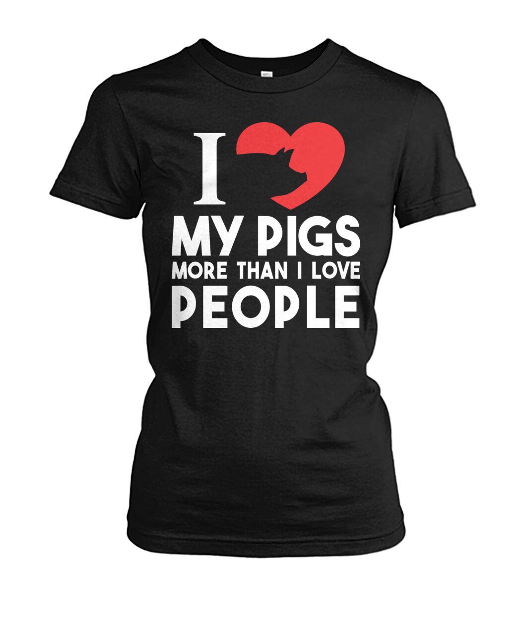 i love pig more than i love people - Men's and Women's t-shirt , Vneck, Hoodies - myfunfarm - clothing acceessories shoes for cow lovers, pig, horse, cat, sheep, dog, chicken, goat farmer